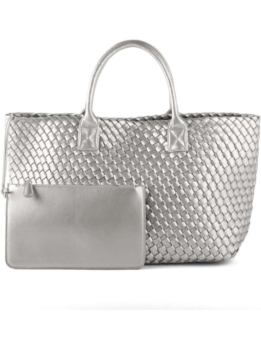 Large Capacity Woven Tote Bag for Women - Retro Handwoven Vegan Leather Hobo